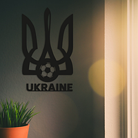 Декор для стін Панно з дерева Ukraine football 40х55 см