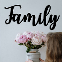 Декор для стін Панно з дерева Family 50х22 см