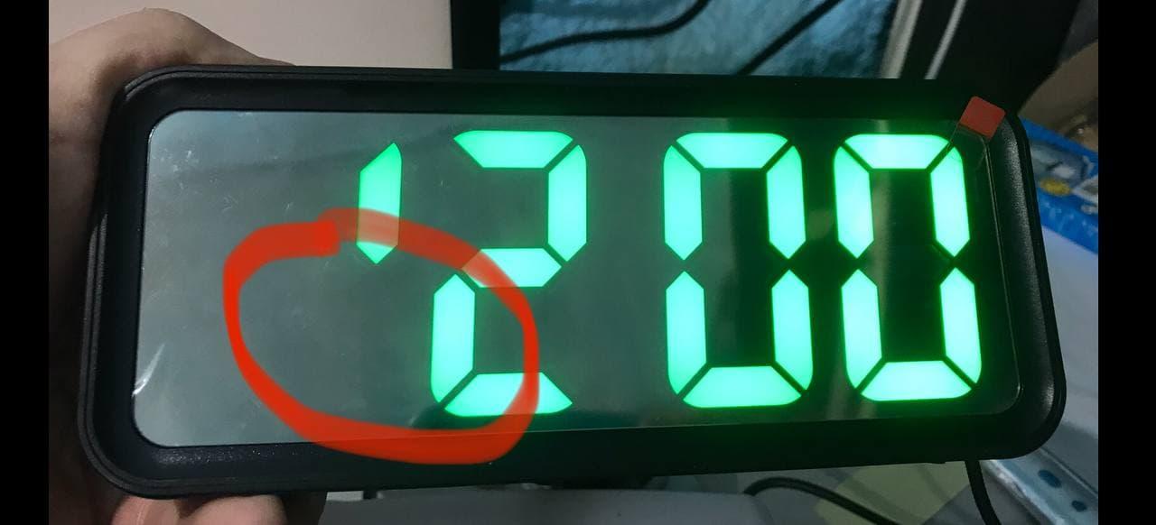 Уцінка! Настільний електронний годинник UKC DT-6508 чорний з зеленим підсвічуванням, фото 1