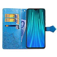 Шкіряний чохол (книжка) Art Case з візитницею для Xiaomi Redmi Note 8 Pro Слот для візитки, Синій, фото 3