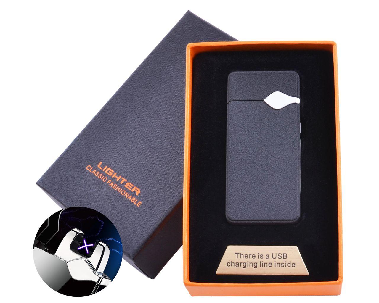 Електроімпульсна запальничка в подарунковій коробці Lighter (USB) Gold