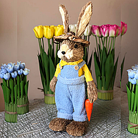 Декоративная пасхальная фигура Кролик в шляпе, 44см