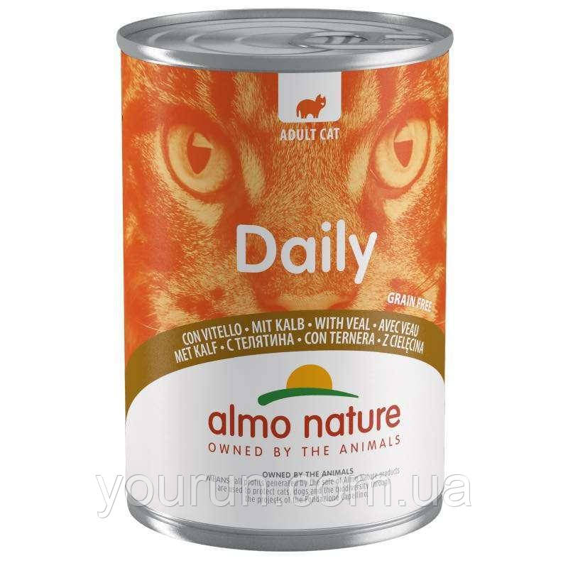 Альмо Nature (Альмо Натюр) Daily Cat Adult Veal - консервований корм для дорослих кішок (телятина), фото 1
