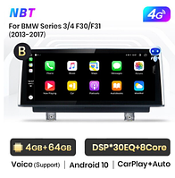 Junsun 4G Android магнитола для BMW Series 1/2 F20 F22 3/4 F30 F32 NBT 2013 - 2017 (4GB 64GB)Series3 4