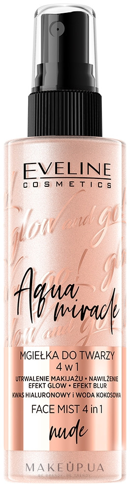 Спрей-міст для обличчя Eveline Cosmetics Aqua Miracle 4в1 Nude, 110 мл (5903416001683)
