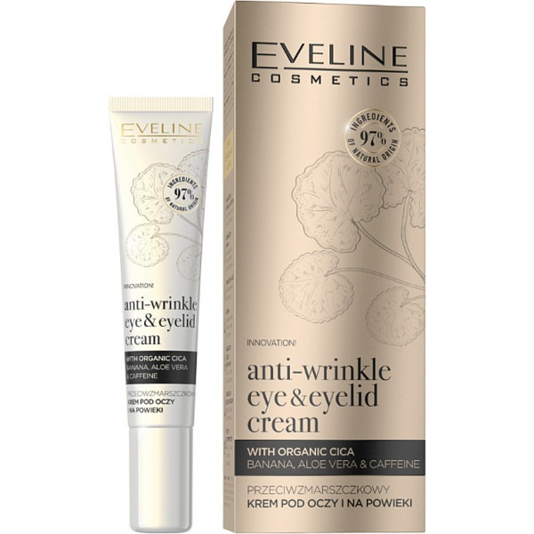 Крем для шкіри навколо очей EVELINE Organic Gold проти зморшок 20 мл (5903416028802)