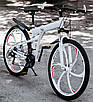 Велосипед гірський на литих дисках 21 швидкість, складаний Білий складаний дорослий дитячий підлітковий, фото 2