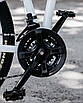 Велосипед гірський на литих дисках 21 швидкість, складаний Білий складаний дорослий дитячий підлітковий, фото 3