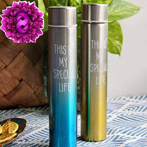 Термос питний Моє життя нержавіюча сталь 300 мл для кави або чаю тримає тепло 6-8 годин, фото 1