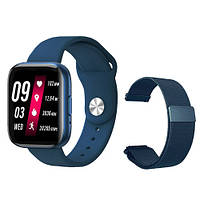 Умные смарт спортивные часы Smart Watch T99S голосовой вызов Blue темно-синий