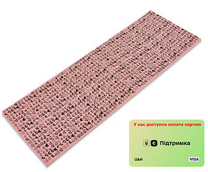 Коврик для фітнесу та йоги PVC 4мм CLOTH FI-0183 (розмір 173смx61смx4мм, колір розовий)