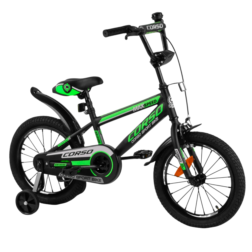 Двухколесный Велосипед для Мальчика Corso Max Speed 16" от 4 до 6 Лет ...