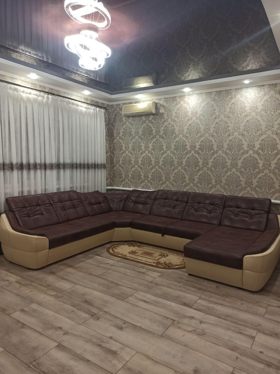 Диван кутовий Спейс XХL Віко коричневий глянець