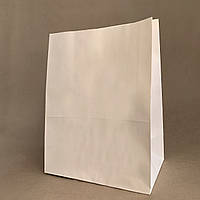 Пакет бумажный крафт белый без ручек 260х130х320