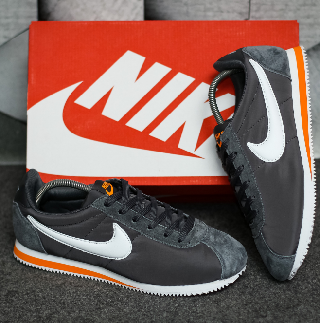 Мужские кроссовки Nike Cortez gray Найк Кортез серые нейлон замшевые, цена Prom.ua (ID#1582825162)