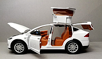 Коллекционная машинка Tesla Model X 1:22 белая АвтоСвіт