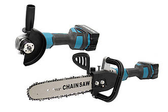 Акумуляторна болгарка з насадкою для пилки Makita DGA540 Безщіткова 24V / 5Ah (інструмент 2 в 1 Макіта)