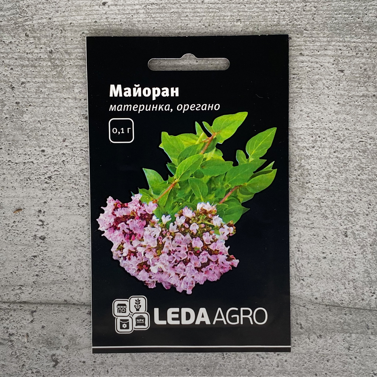 Орегано Майоран 0,1 г насіння пакетоване Leda Agro
