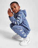 Детский спортивный костюм Adidas (толстовка и штаны) Синий ИНДОНЕЗИЯ "В стиле"