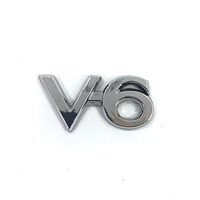 ZN-008. Емблема V6, автомобільна наклейка, логотип, знак, шильдик