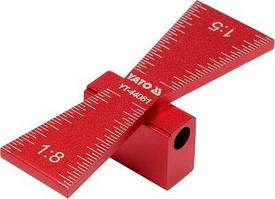 Шаблон для з'єднань "ластівчин хвіст" зі шкалою 64Х 23Х 18 мм Yato YT-44081