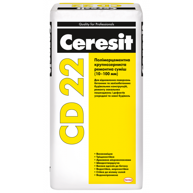 Ceresit CD 22 ремонтна суміш, 25 кг