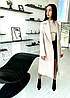 Демісезонне люксовий жіноче кашемірове пальто молочного кольору, фото 7