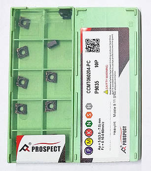 CCMT060204 PC P9035 (сталь+нерж+чавун) Твердосплавна пластина для токарного різця, фото 3