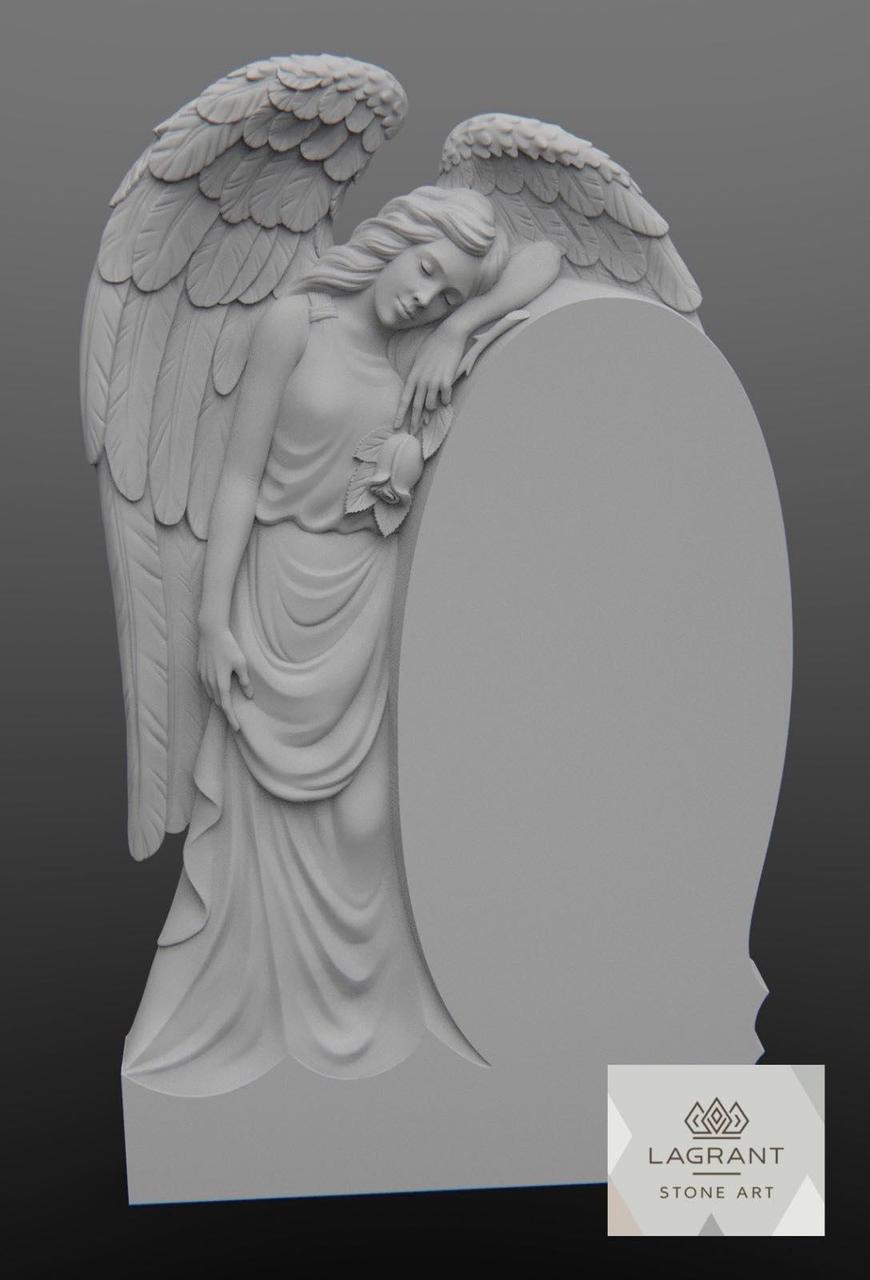 Памятник с Ангелом из греческого мрамора - фото 1 - id-p1583517832