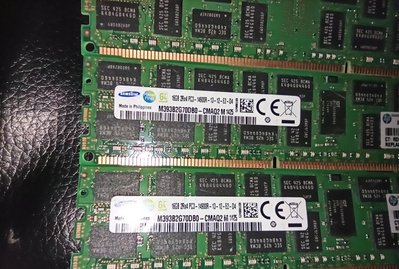 64GB 4*16GB DDR3 1866MHz Samsung 14900R PC3 REG ECC RAM Серверна оперативна пам'ять