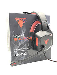 Проводные наушники JEDEL GH233 с подсветкой и микрофоном. Игровые наушники.