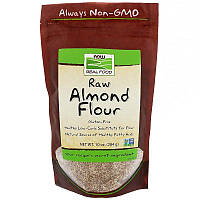 Now Foods, Миндальная мука, Мука из миндаля Raw Almond Flour, 284 г