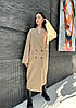 Актуальне зимове якісне довге двобортне пальто, фото 7