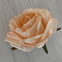 Головка искусственной розы персиковый GR 012