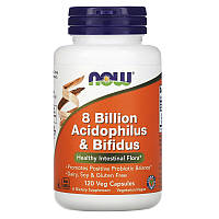 Пробіотики NOW Foods "8 Billion Acidophilus & Bifidus" 8 млрд КУО (120 капсул)