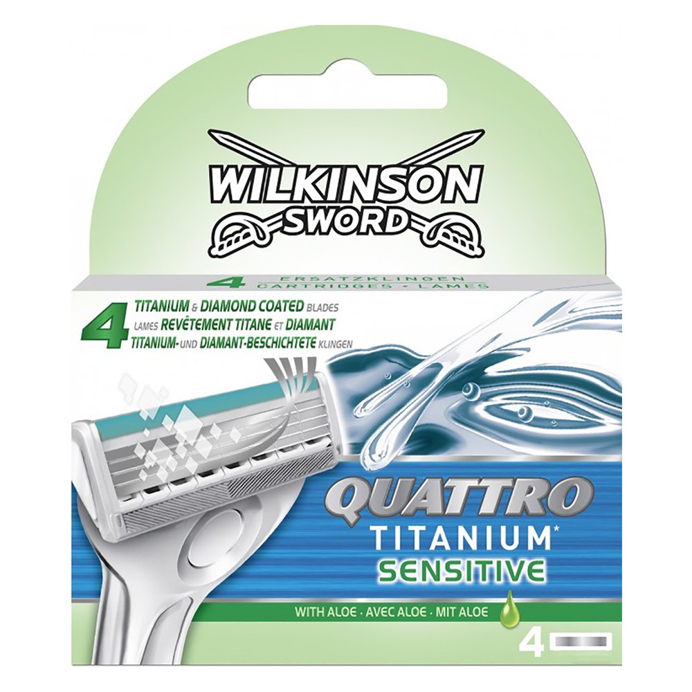 Змінні картриджі Wilkinson Sword Schick Quattro Titanium Sensitive 4 шт. (4027800509805)