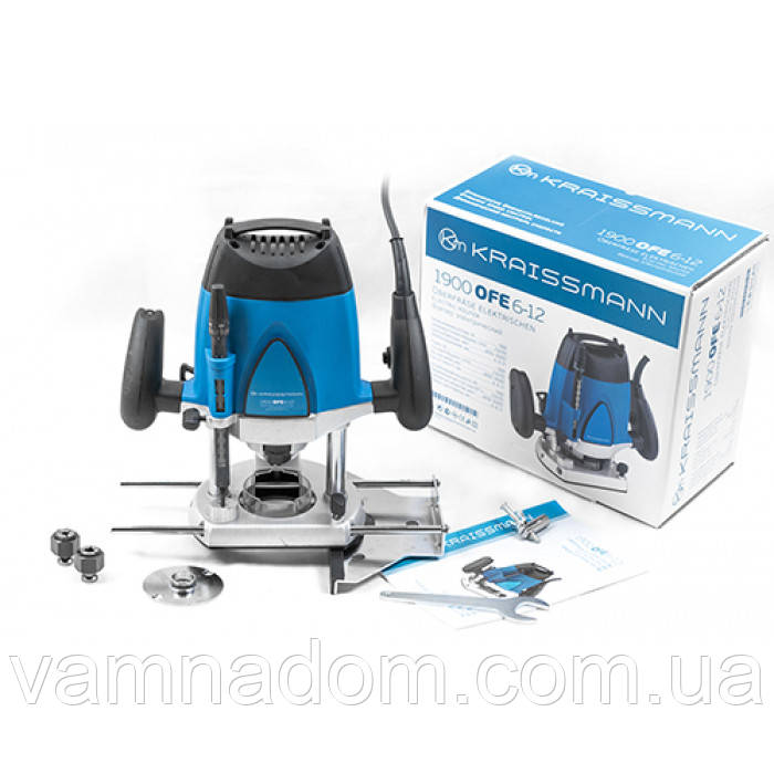 Фрезер KRAISSMANN 1900 OFE 6-12 (Цанги 6, 8,12 мм, плавний пуск), фото 1