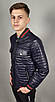 Куртка Бомбер для підлітка 10-13 років екошкіра PELIN KIDS арт 719, Колір Темно-синій, Розмір одягу підлітковий, фото 4