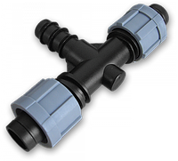 Тройник 2 x лента/ Соединитель для трубки 20мм, DSTA03-20L