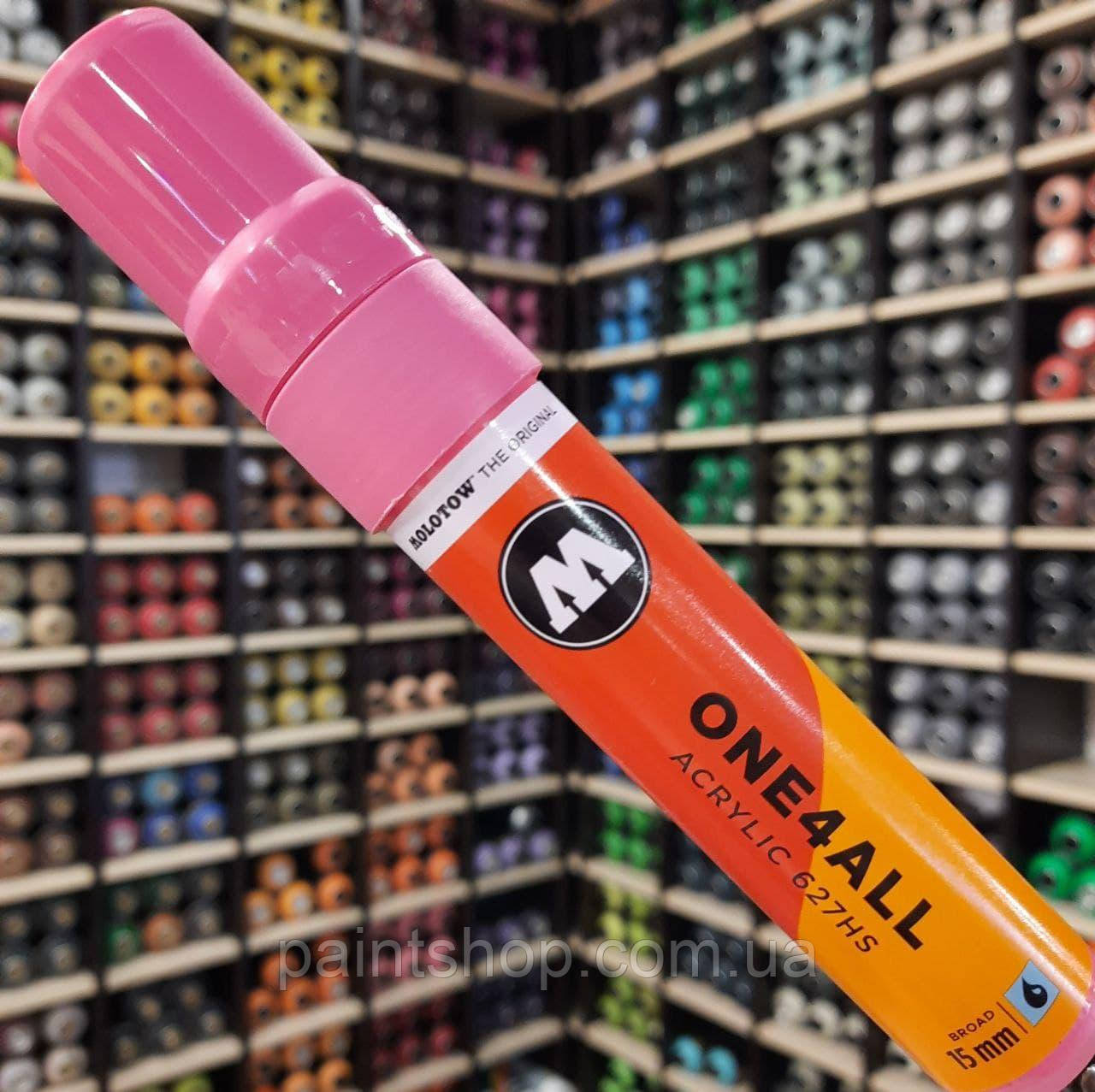 Акриловий маркер Molotow ONE4ALL 627HS Neon Pink (Рожевий) 15 мм