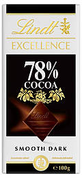 Lindt 78% какао Чорний Швейцарський шоколад 100g