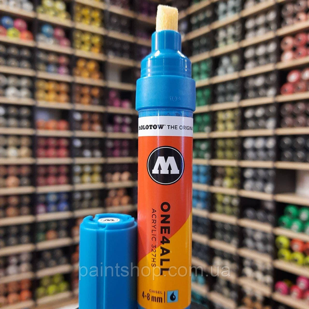 Акриловий маркер Molotow ONE4ALL 327HS Shock Blue (Блакитний) 4-8 мм