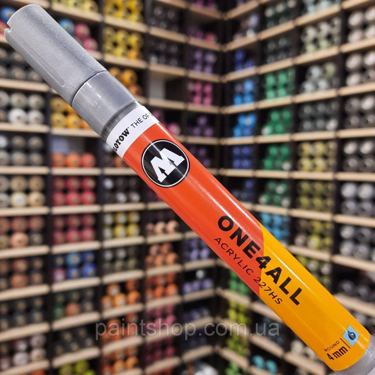 Акриловий маркер Molotow ONE4ALL 227HS Metallic Silver (Хром) 4 мм