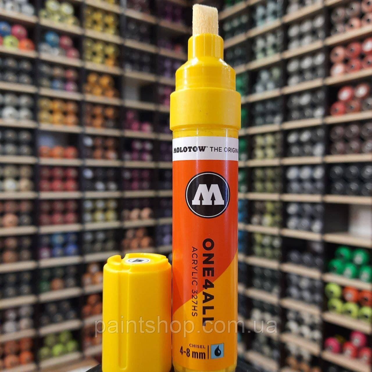 Акриловий маркер Molotow ONE4ALL 327HS Zinc Yellow (Жовтий) 4-8 мм