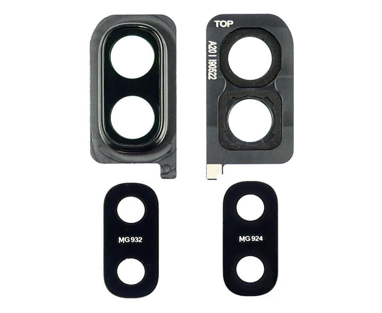 Скло камери для Samsung A305 Galaxy A30 (2019) із сірою рамкою, фото 1