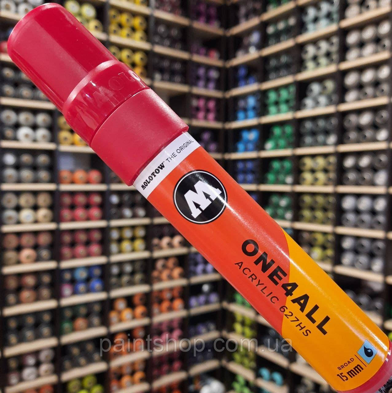 Акриловий маркер Molotow ONE4ALL 627HS Traffic Red (Червоний) 15 мм, фото 1