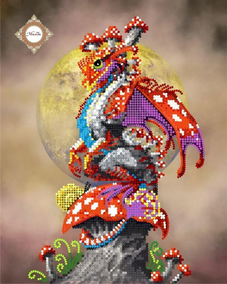 Схема для вишивки бісером СЛ-4124 Fly agaric Drago