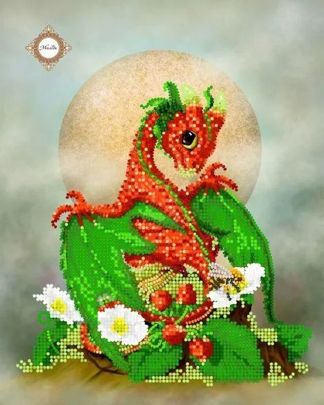 Схема для вишивки бісером СЛ-4125 Strawberry Drago