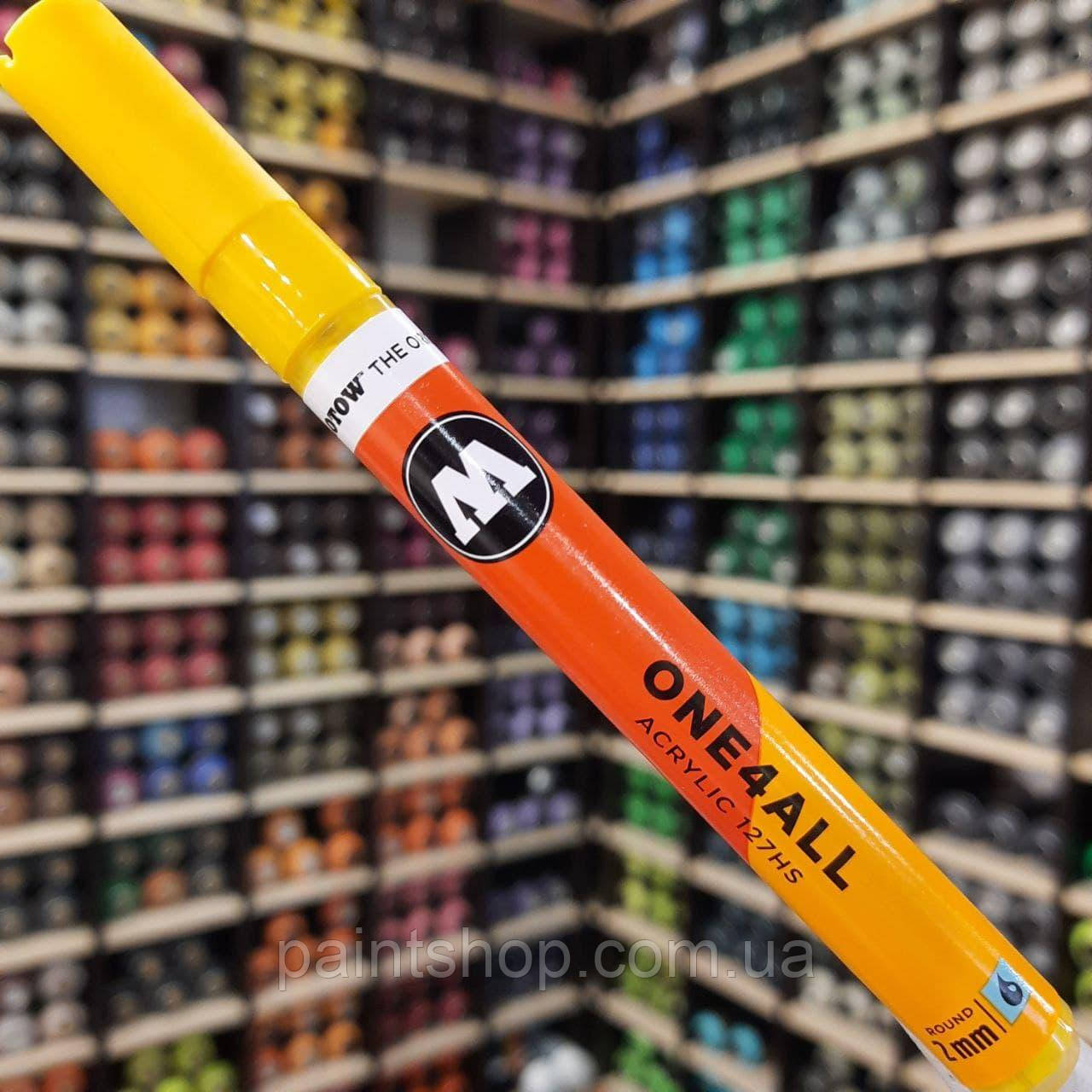 Акриловий маркер Molotow ONE4ALL 127HS Zinc Yellow (Жовтий) 2 мм
