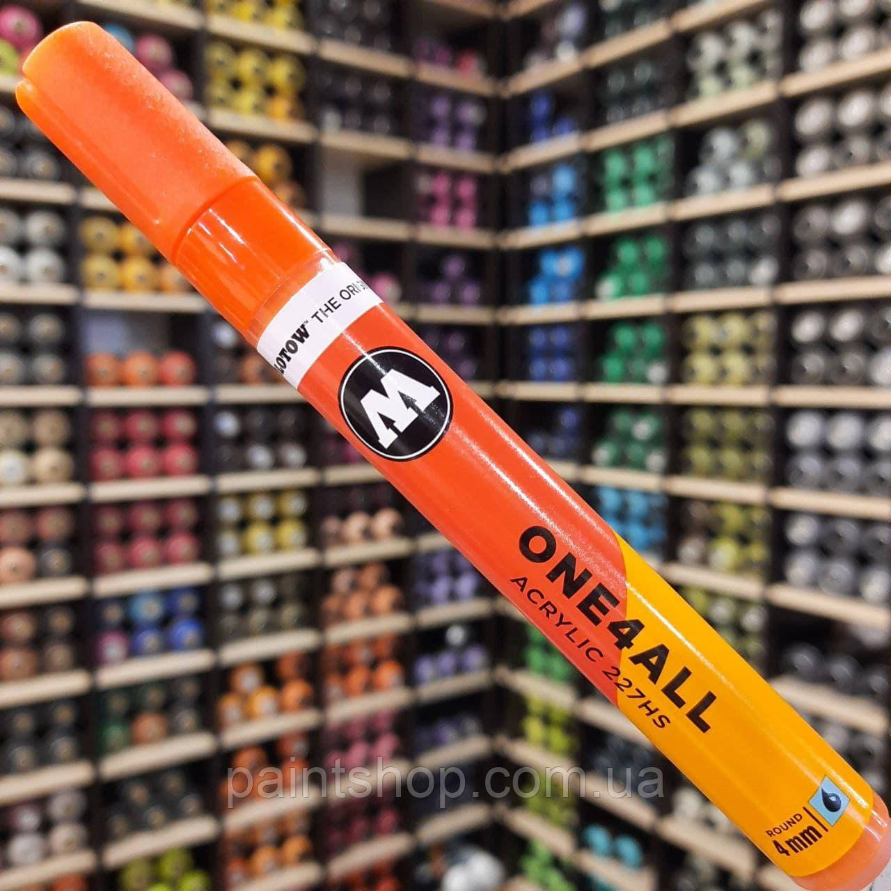 Акриловий маркер Molotow ONE4ALL 227HS Dare Orange (Помаранчевий) 4 мм, фото 1